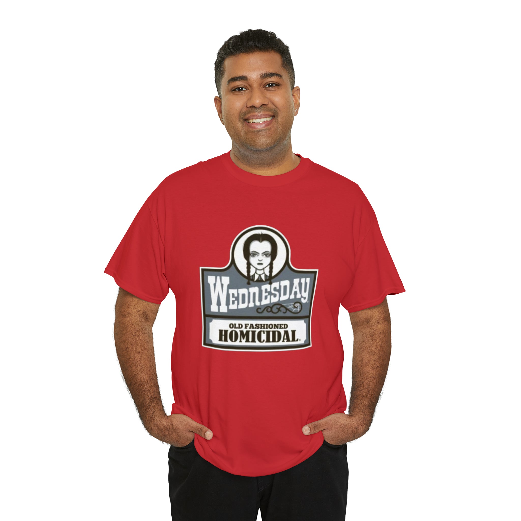 Wednesday- Wendys Unisex Heavy Cotton T-Shirt - Creations by Chris and Carlos